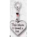 "Mom" Heart Key Ring Charm
